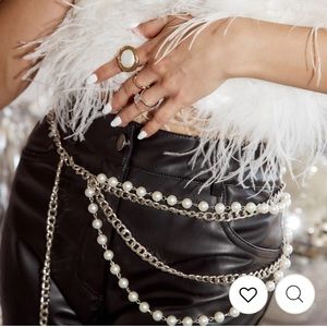 Mimi Pearl and Silver Chain Belt